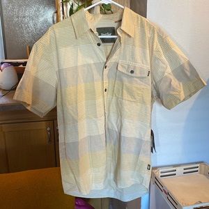 Men’s Yellow Striped Button-Up